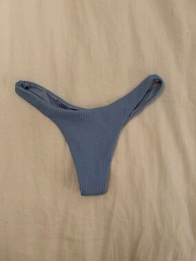 Monday Swimwear Bikini Bottoms in Periwinkle Crinkle